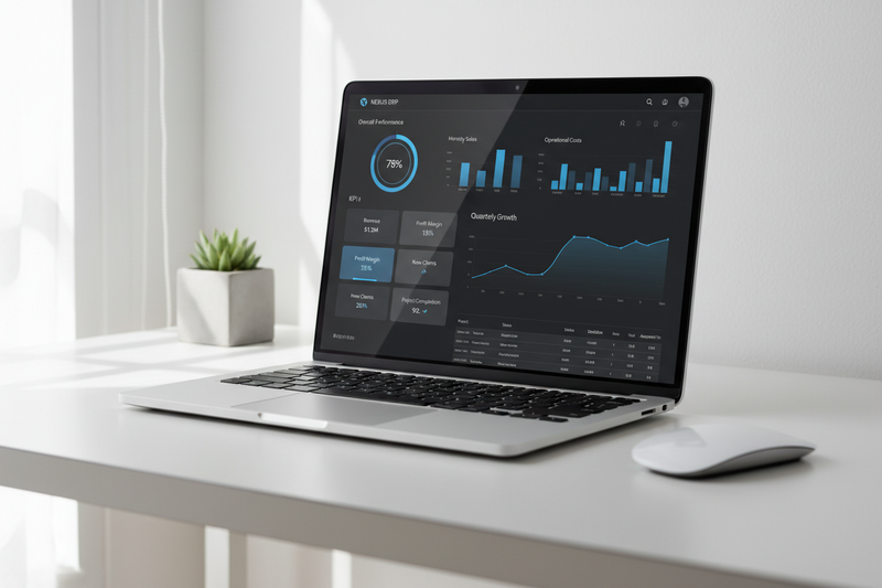 ERP Dashboard UI Mockup